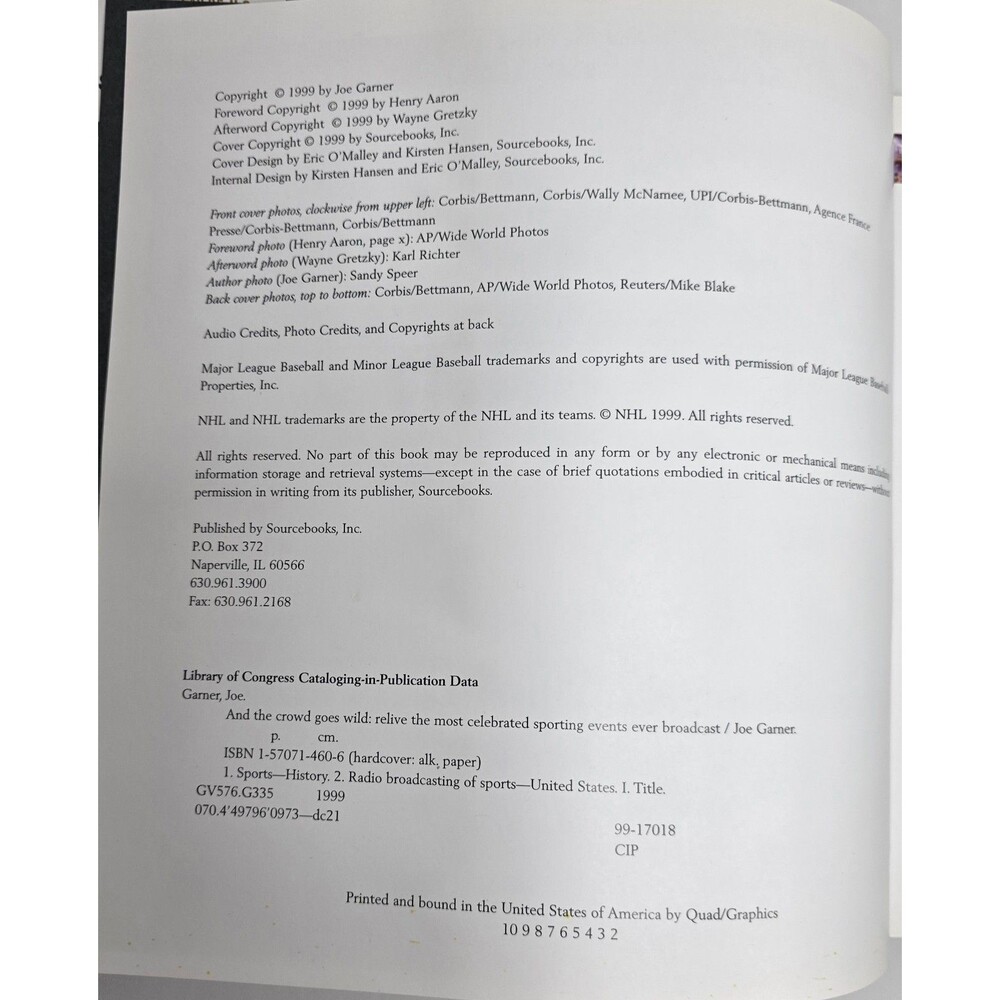 And the Crowd Goes Wild | Hardcover Book with 2 Audio CDs | 1999 Sports History - Picture 11 of 16
